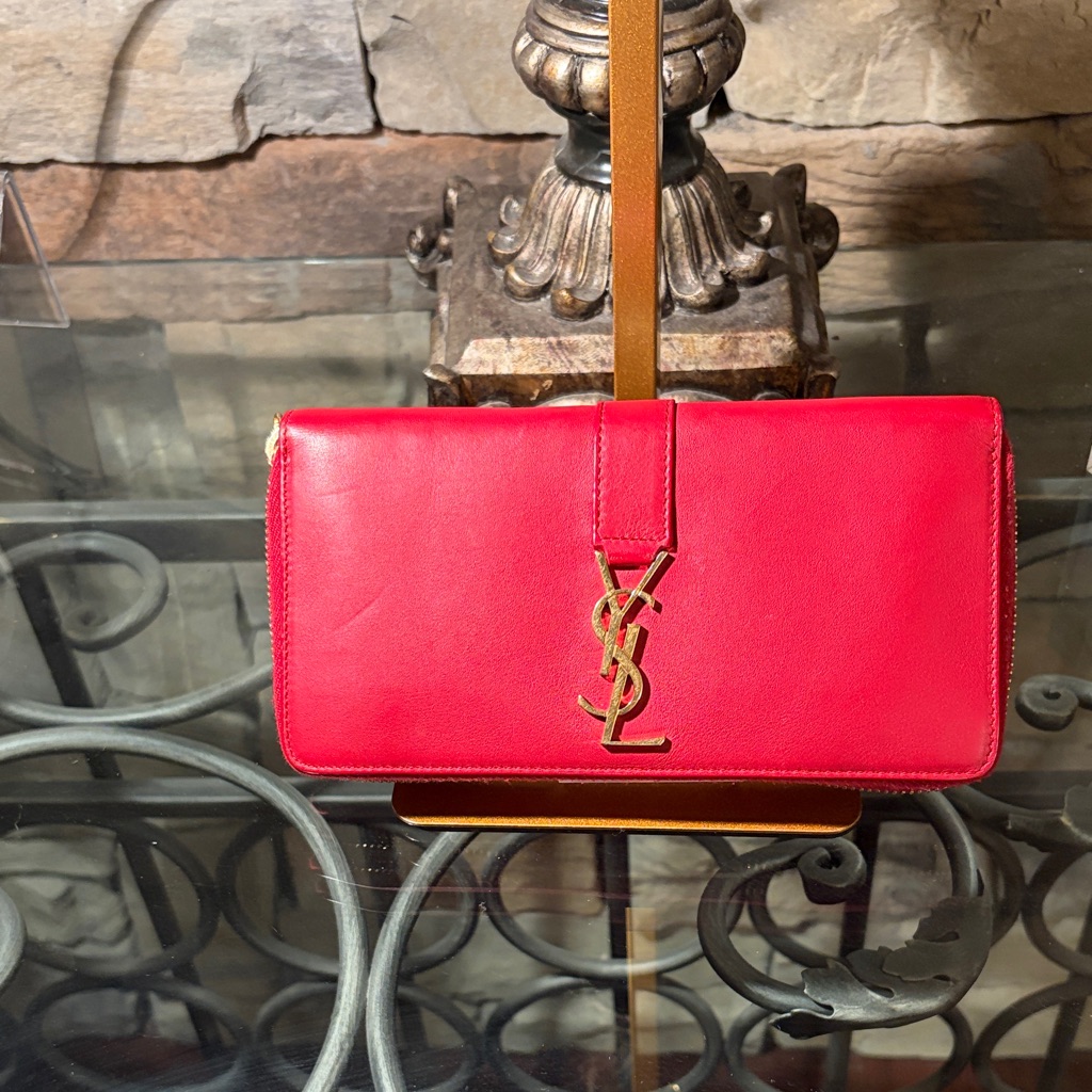 Yves Saint Laurent Vibrant Red Long Wallet